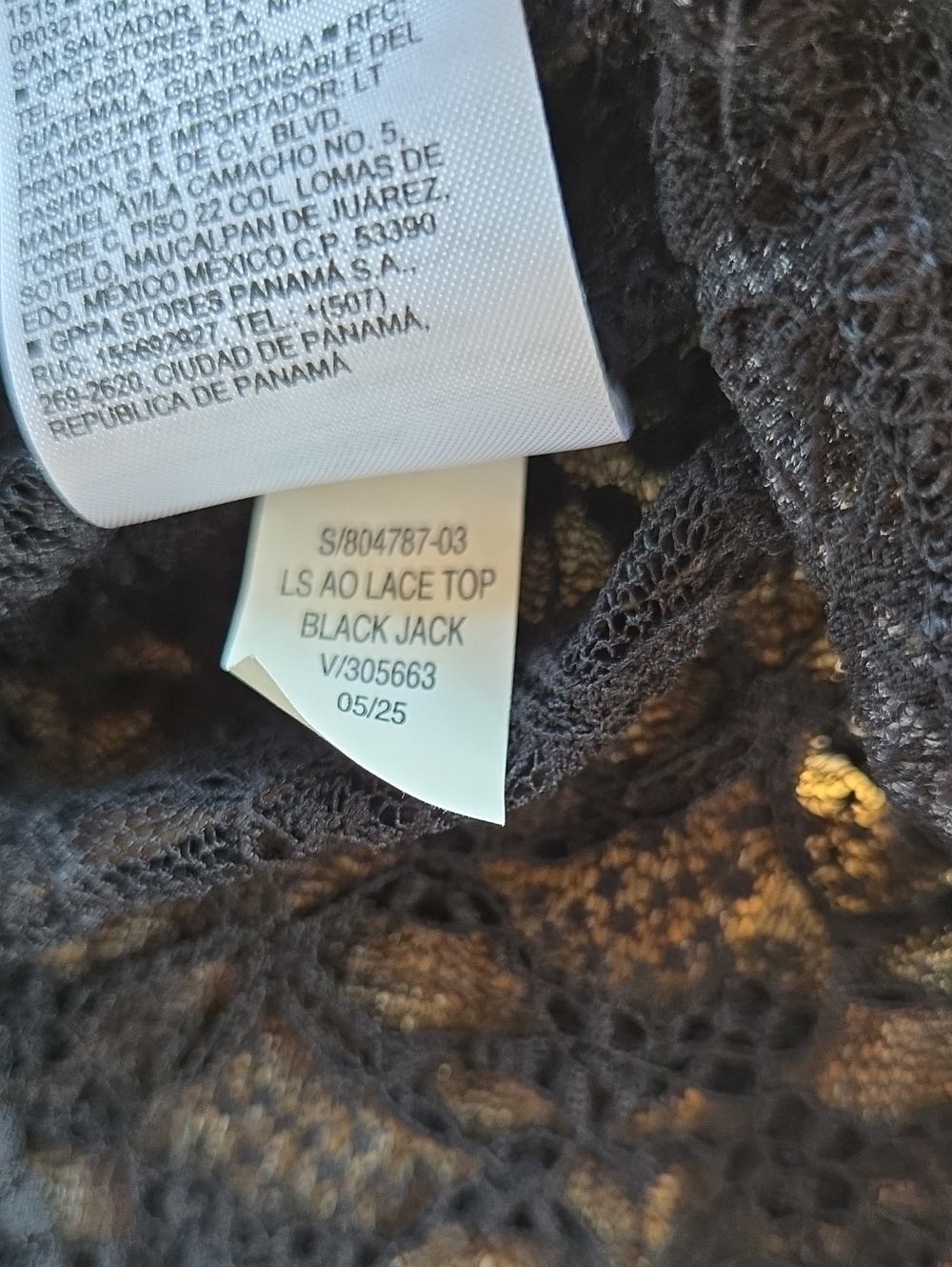 Old Navy long sleeve Sheer lace top M Trending Goth Festival Coquette French EUC - Picture 10 of 12
